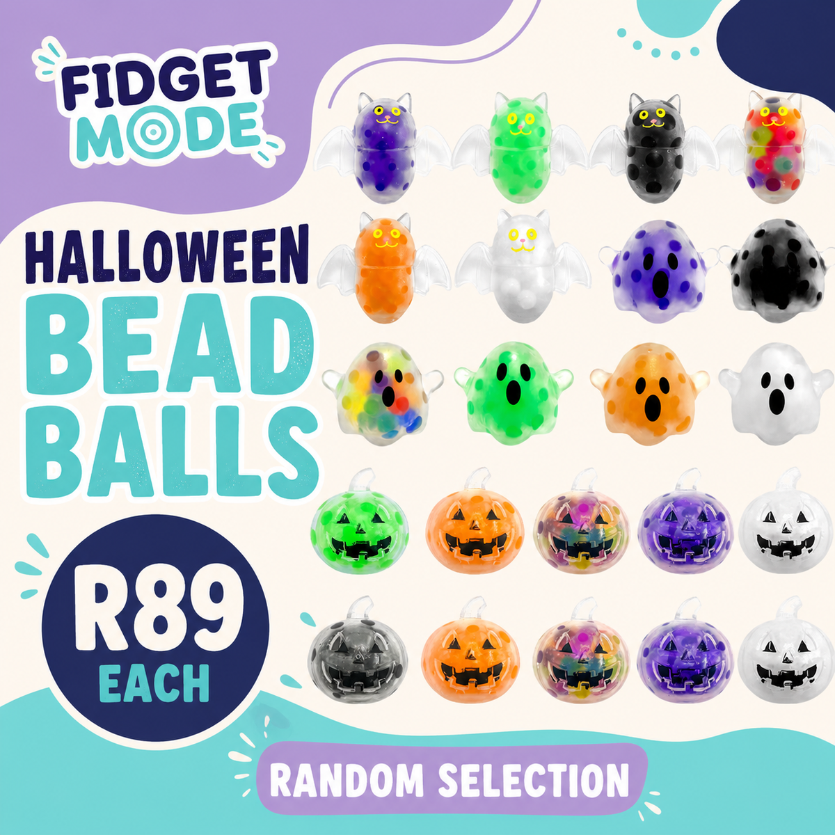 Halloween Bead Squeeze Balls